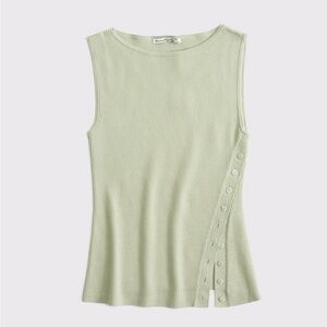 Abercrombie & Fitch Ribbed Tank Top - Soft Green